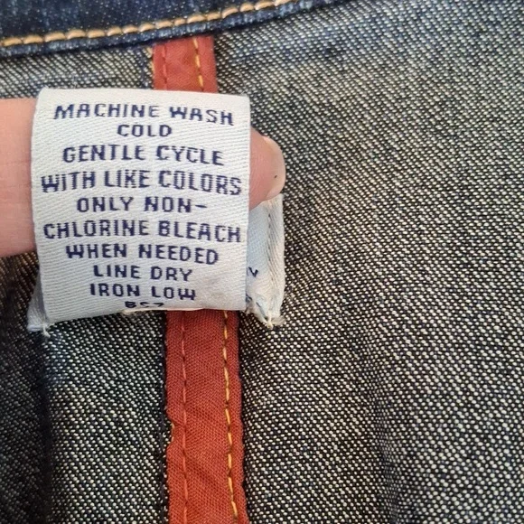 Navy Blue Denim Jacket with Blazer Cut and Relaxed Fit - Picture 7 of 7